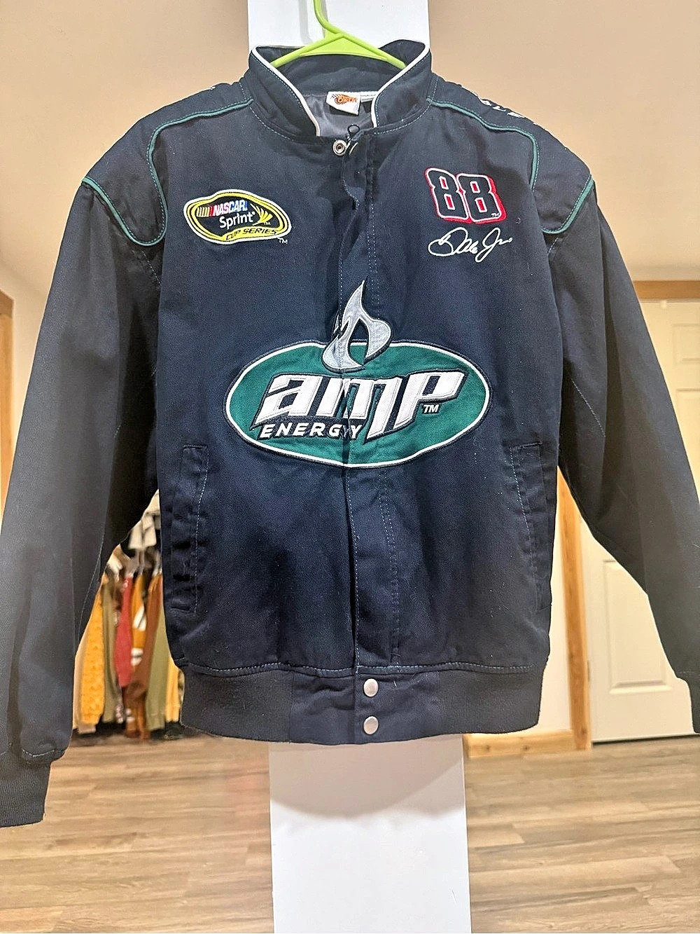 WinCraft Dale Jr. Amp Energy National Guard jacket. Black & Green Size